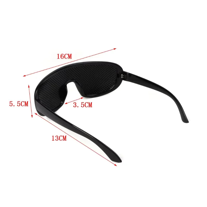 Dimensions of HopeLens pinhole glasses Electric model for eye strengthening.